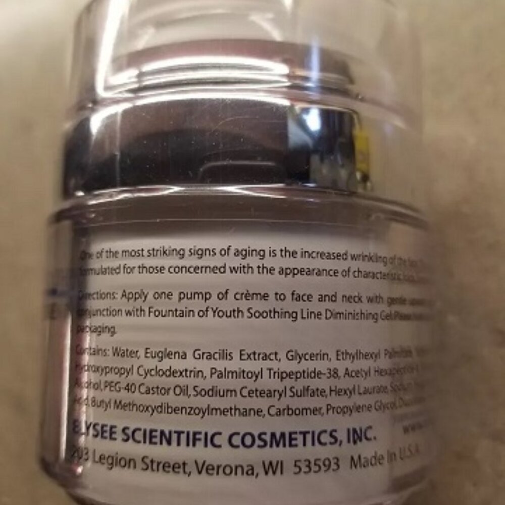 ELYSEE FOUNTAIN OF YOUTH WRINKLE INTERVENTION CREME 1.7 OZ NEW/SEALED - Picture 3 of 3